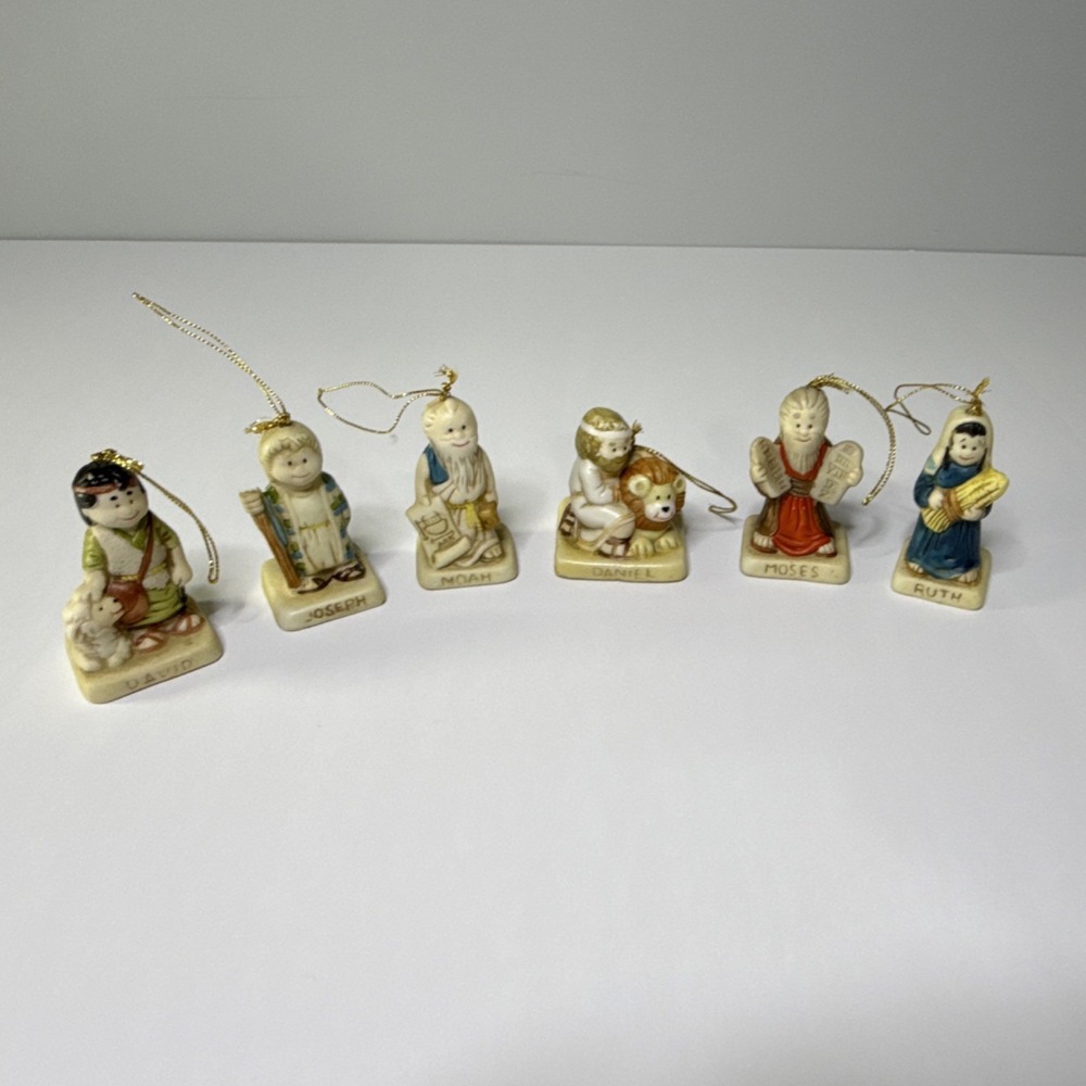 Vintage HOMCO 1991 Set of Bible Character Ornaments